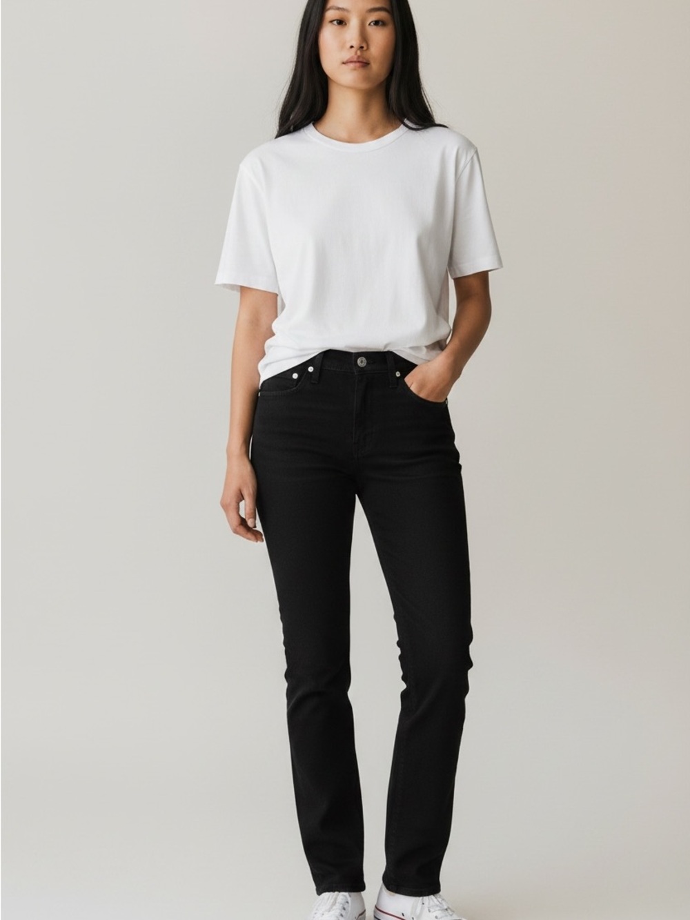 Acne Classic Black Women's Straight Jeans